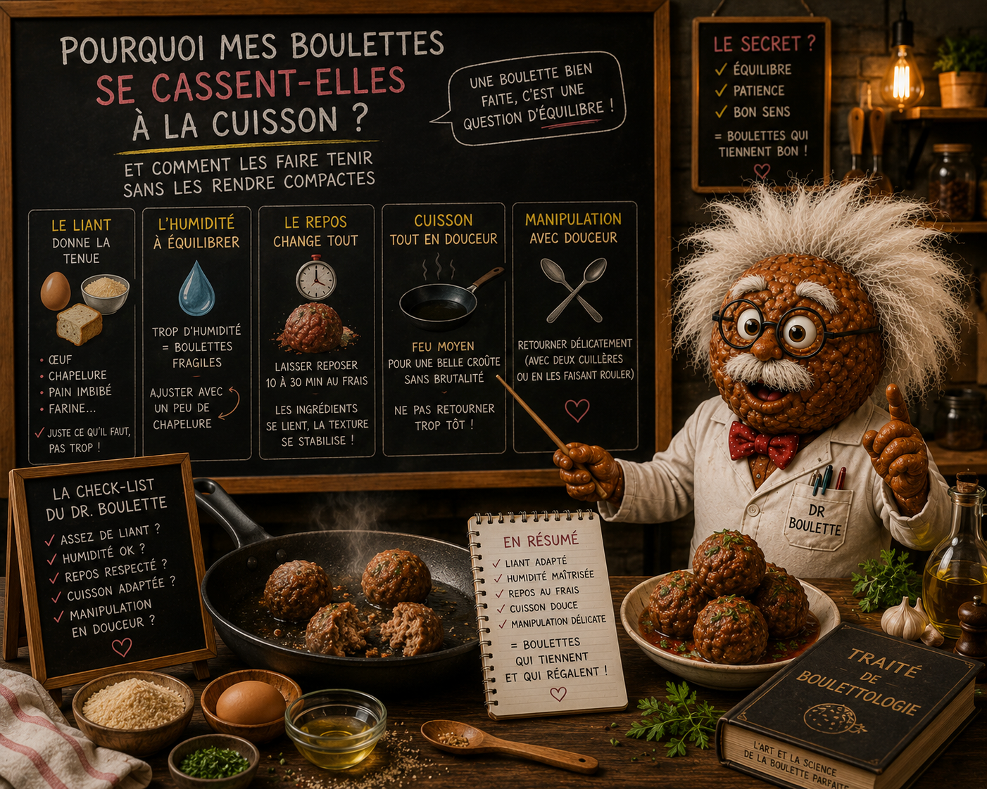 Pourquoi mes boulettes se cassent-elles à la cuisson ?