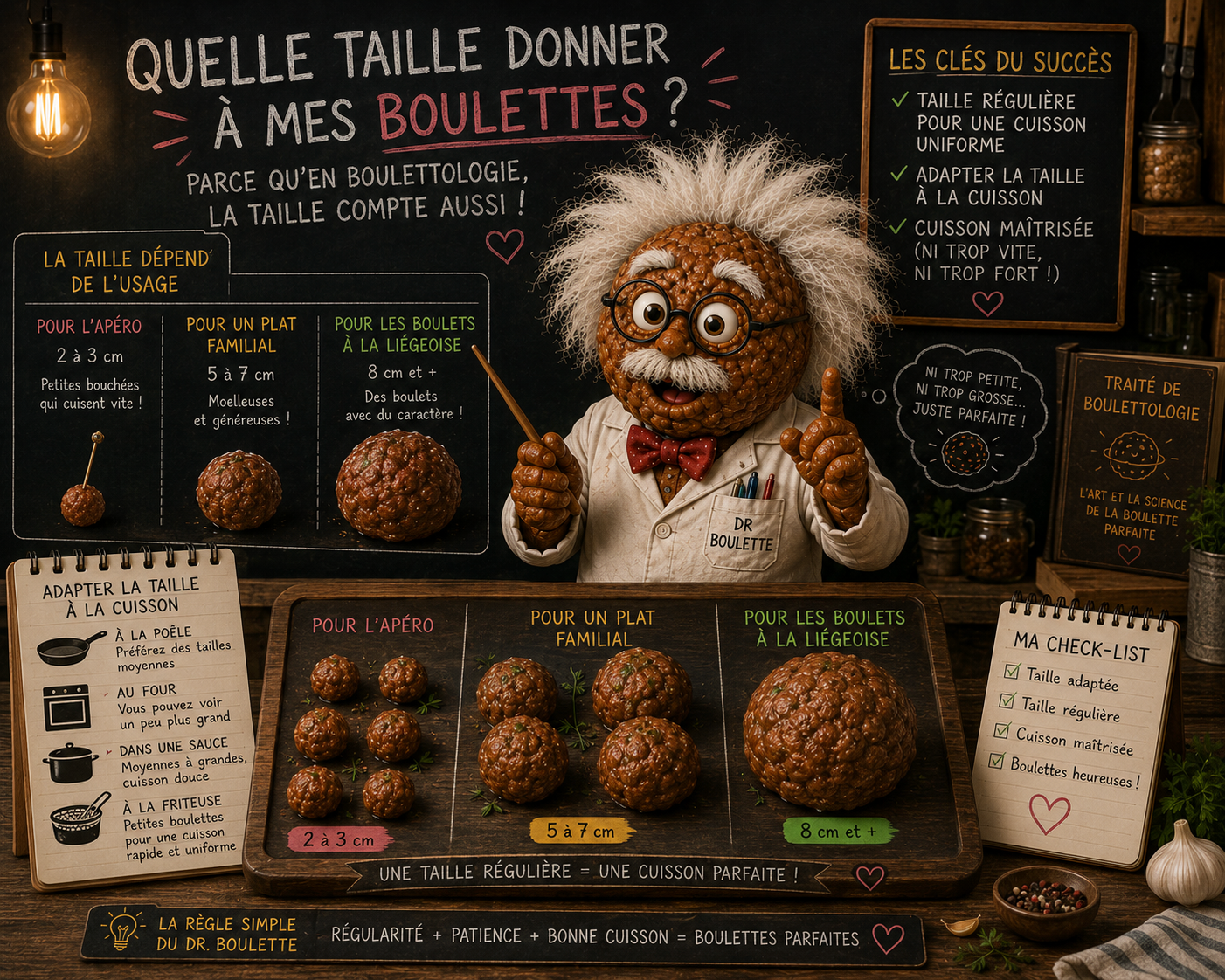 Quelle taille donner à mes boulettes ?